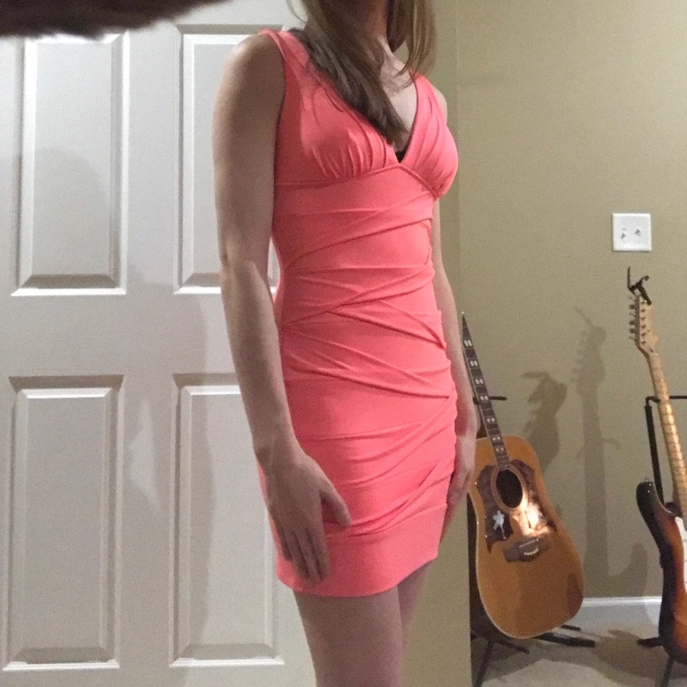Emerald Sundae Peach Cocktail Dress